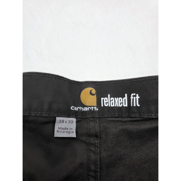 Carhartt Pants Mens 38x30 Black Relaxed Fit Straight Leg Workwear Utility Cargo - Picture 3 of 8